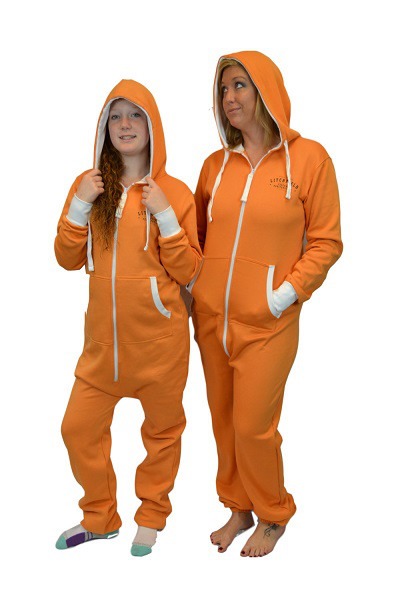 Orange onesie 2025 pajamas for adults